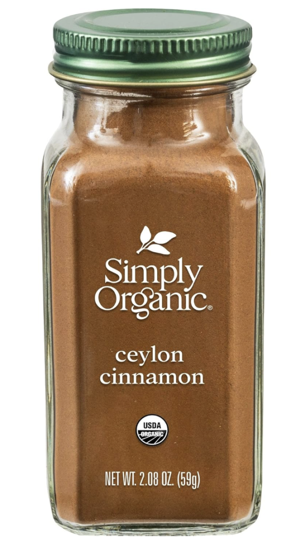 Simply Organic Ceylon Ground Cinnamon, 2.08 Ounce, Non-GMO Organic Cinnamon Powder